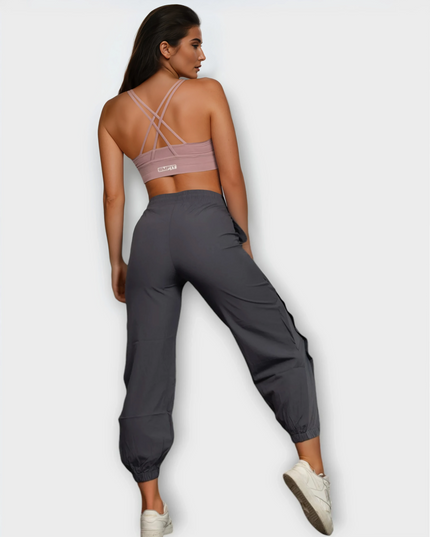 Бюстие - Двойно кръстосано, с подплънки - Розов | Varsity серия