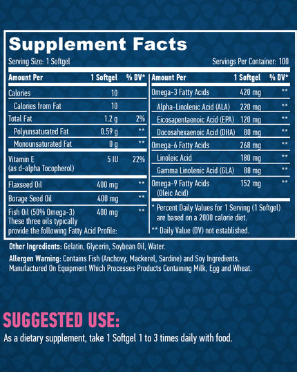 HAYA LABS Omega 3-6-9 1200 mg