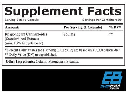 EVERBUILD Ecdysterone | Растителен Веган Тестостеронов Бустер - 90 капсули