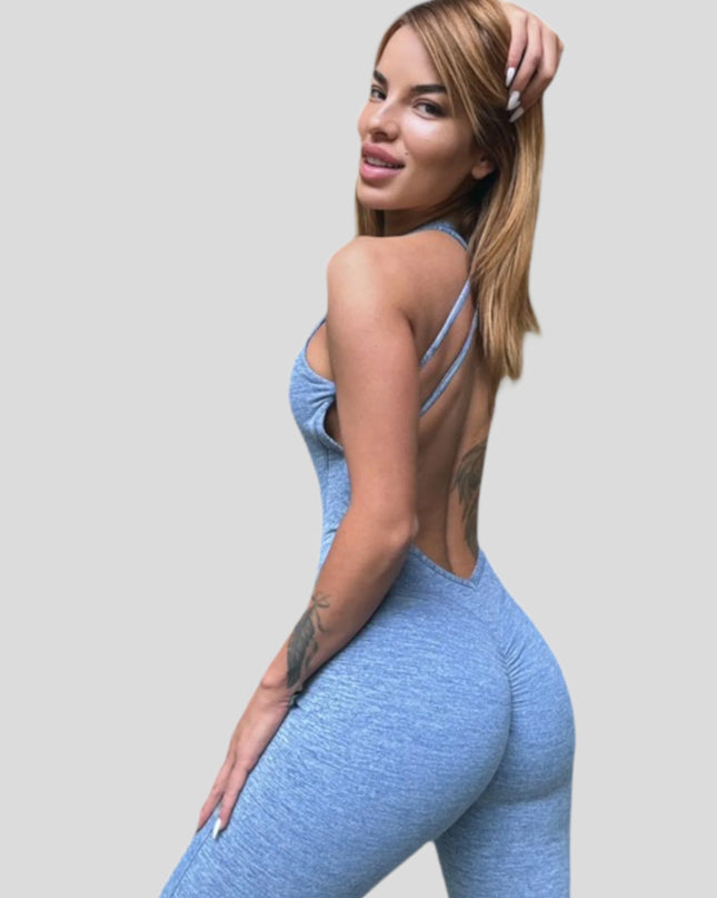 Гащеризон с двойно Кръстосани Презрамки - Син | Strong x Feminine