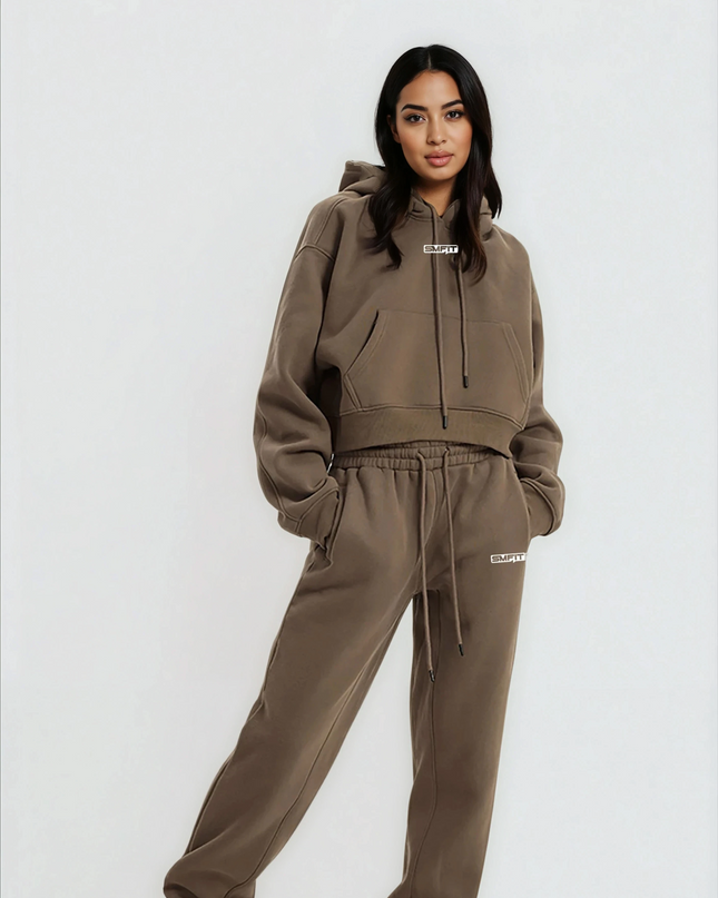 ПРЕДПРОДАЖБА: Анцуг Everyday, Долнище - Памук и Полиестер - Мока Мус (Кафяв) | Премиум серия SMFit - Наличен от 05.01