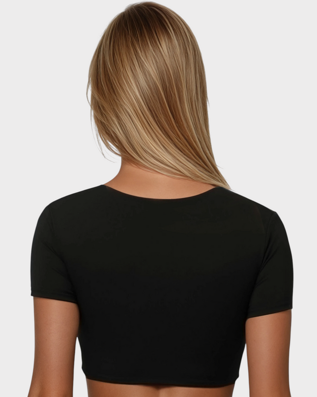 [ПРЕДПРОДАЖБА] Бюстие Crop top - Черен - Наличен от 31.08