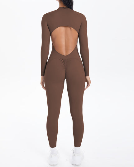 Безшевен Гащеризон Блясък - Цял - Кафе (Кафяв) | Премиум серия SMFit