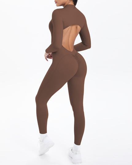 Безшевен Гащеризон Блясък - Цял - Кафе (Кафяв) | Премиум серия SMFit