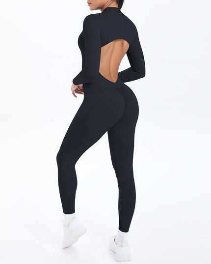 Безшевен Гащеризон Блясък - Цял - Черен | Премиум серия SMFit