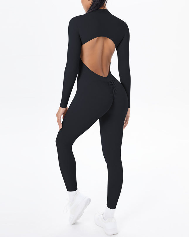 Безшевен Гащеризон Блясък - Цял - Черен | Премиум серия SMFit