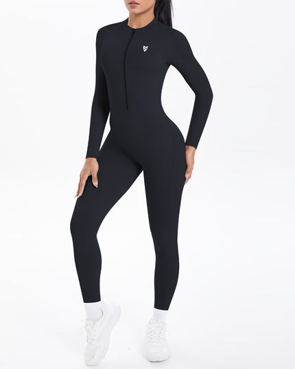 Безшевен Гащеризон Блясък - Цял - Черен | Премиум серия SMFit