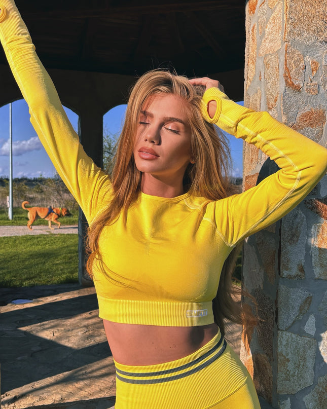 Компресираща Блуза Empower с Дълъг Ръкав Empower - Жълт