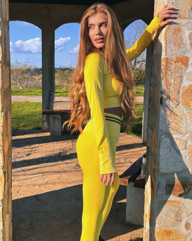 Компресираща Блуза Empower с Дълъг Ръкав Empower - Жълт