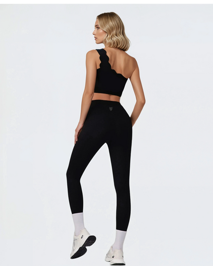 Клин Wave с V-образна Талия - Черен