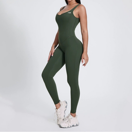 XL: Класически Безшевен Гащеризон, с подплънки - Sofia - Цял - Зелен | Strong x Feminine