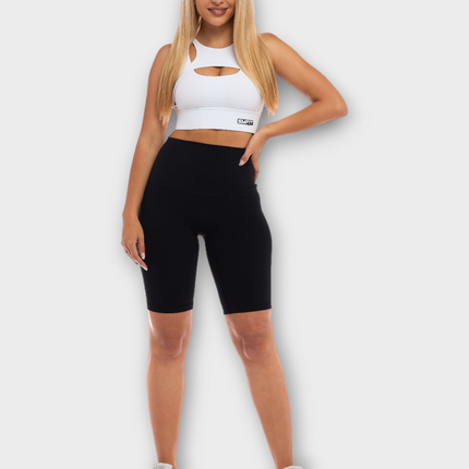 Къс Спортен Клин с висока талия - Черен | Делукс серия SMFit