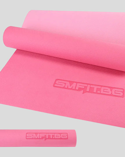 Комфортна Постелка за Упражнения - Нехлъзгаща се за Йога, Пилатес, Гимнастика, Фитнес, Аеробика - Антибактериална | Премиум серия SMFit