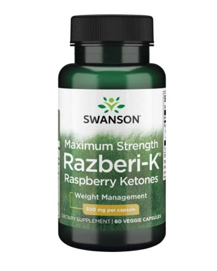 SWANSON Razberi-K 500 mg / Малинови Кетони с Максимална Концентрация