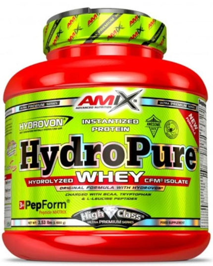 AMIX HydroPure Whey Суроватъчен Протеин - 1.6kg | Насърчава покачването на мускулна маса