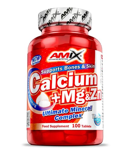 AMIX Calcium + Mg & Zn 100 таблетки | Калций, Магнезий и Цинк.