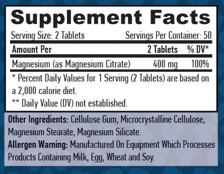 HAYA LABS Магнезиев Цитрат 200mg / 100 табл. | Магнезий - Ефективно Усвояване