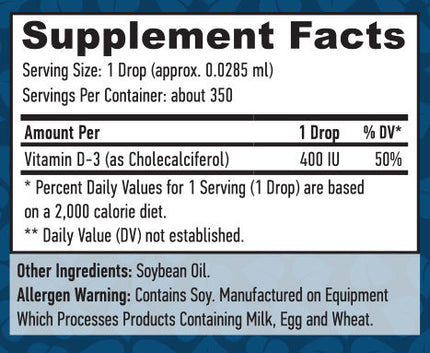 HAYA LABS Vitamin D-3 400 IU | Течен витамин Д.