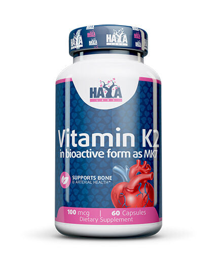 Vitamin K2-Mk7 100 mcg (микрогр) / 60 капсули HAYA LABS.