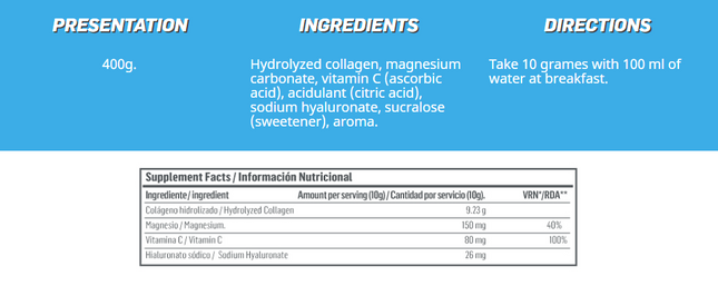 Hypertrophy Nutrition - Колаген, Магнезий, Витамин C и Хиалуронова Киселина.