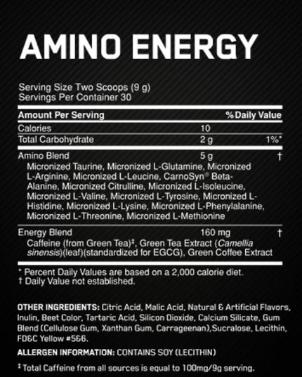 Optimum Nutrition Amino Energy  |  30 Дози