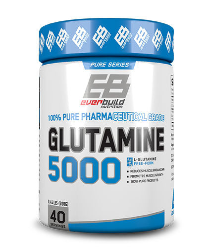 EVERBUILD Glutamine 5000 | Л-Глутамин в най-чиста форма | Аминокиселини.