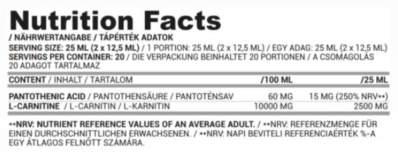 NUTRIVERSUM Течен Л-Карнитин 2500 мг с Хром | 500мл