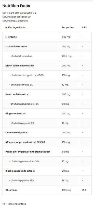 OstroVit Fat Burner Extreme - 90 капс / 45 дни | ОСТРОВИТ ФЕТ БЪРНЪР ЕКСТРИЙМ