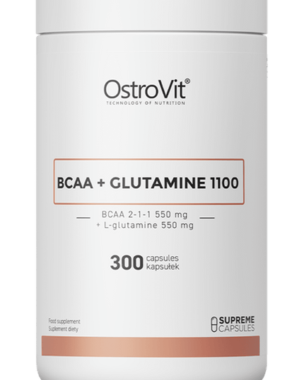 OstroVit BCAA + Glutamine 1100 | 150 капсули, 30 Дози